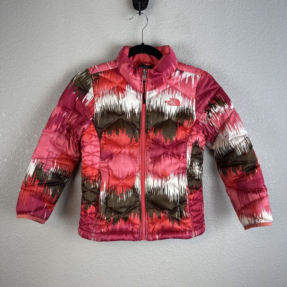 The North Face Kids Puffer Jacket in Pink, Red & Brown